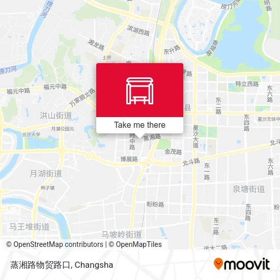 蒸湘路物贸路口 map