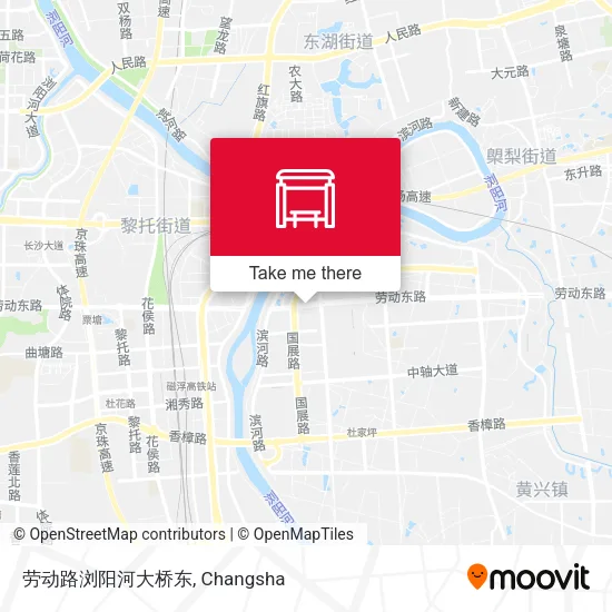 劳动路浏阳河大桥东 map