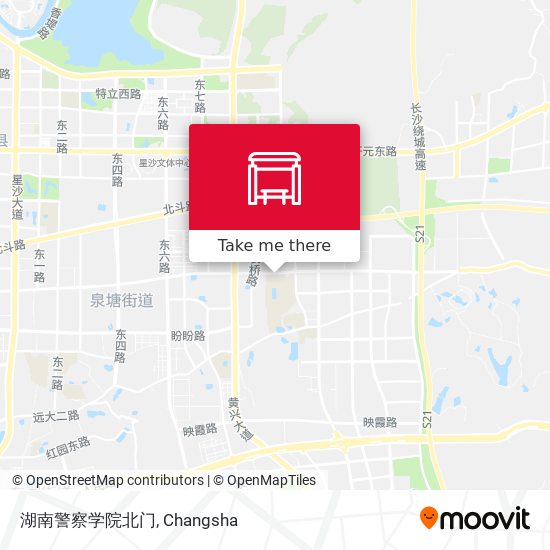 湖南警察学院北门 map