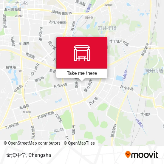 金海中学 map