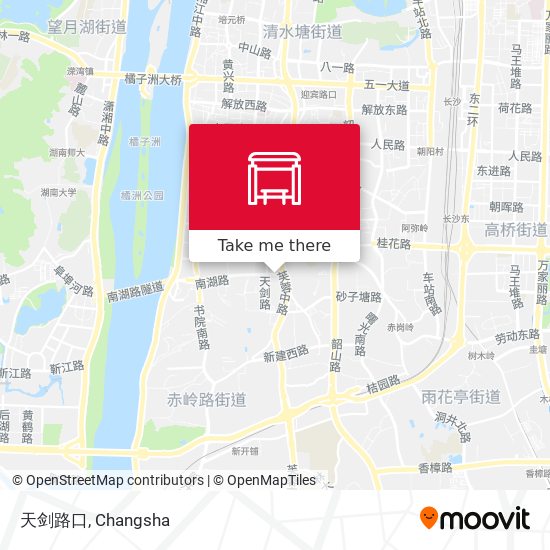 天剑路口 map
