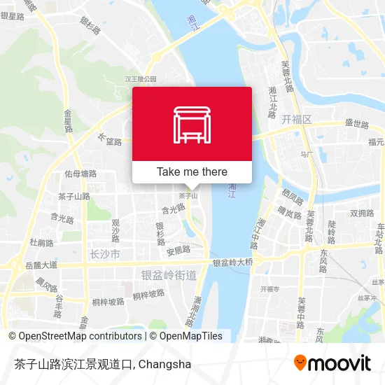 茶子山路滨江景观道口 map