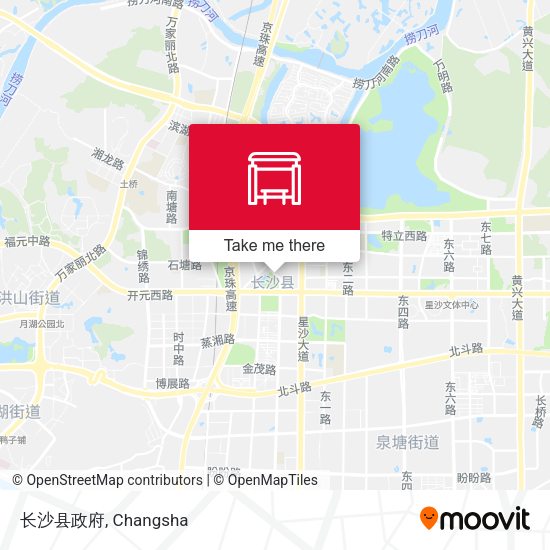 长沙县政府 map