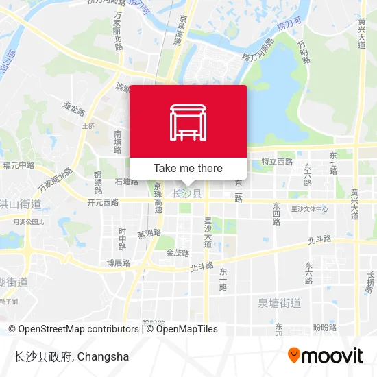 长沙县政府 map