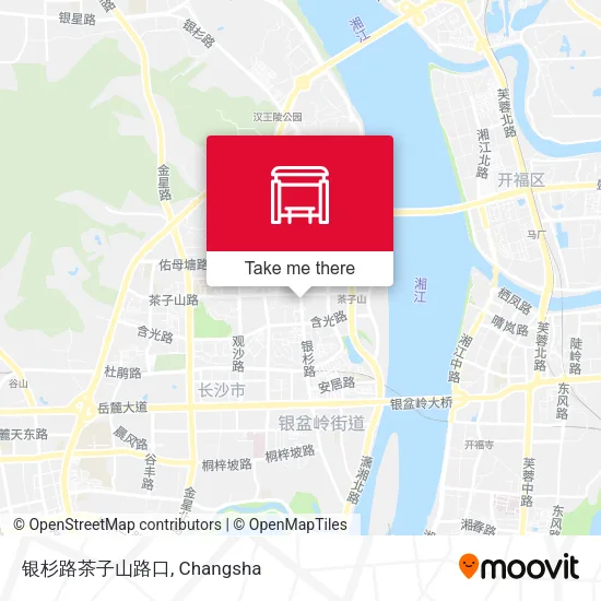 银杉路茶子山路口 map