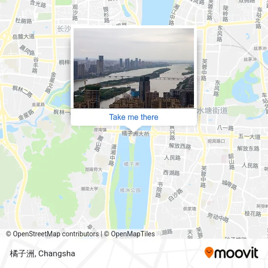 橘子洲 map