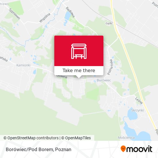 Карта Borówiec/Pod Borem