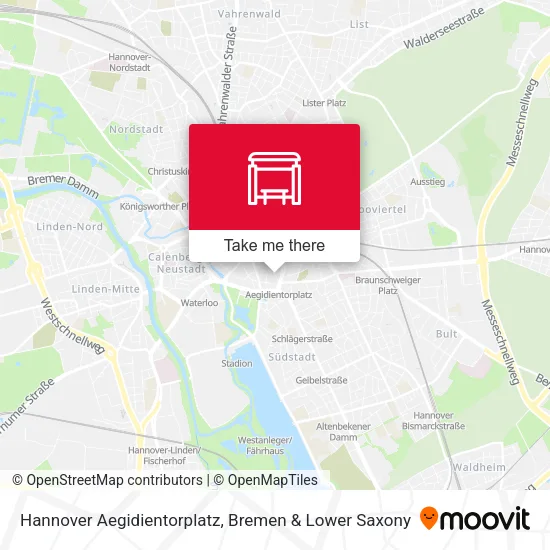 Карта Hannover Aegidientorplatz
