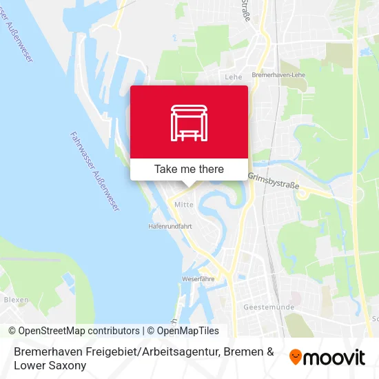Карта Bremerhaven Freigebiet / Arbeitsagentur