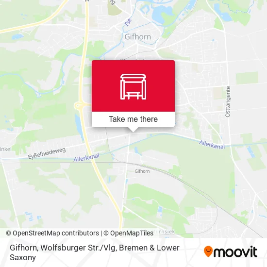Карта Gifhorn, Wolfsburger Str./Vlg