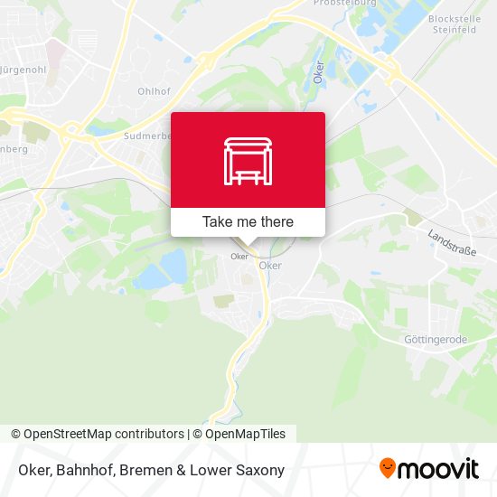Oker, Bahnhof map