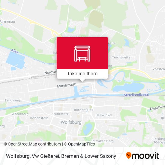 Wolfsburg, Vw Gießerei map