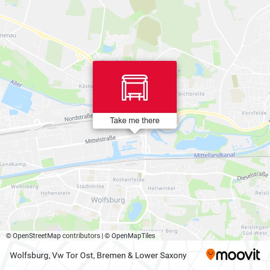 Wolfsburg, Vw Tor Ost map