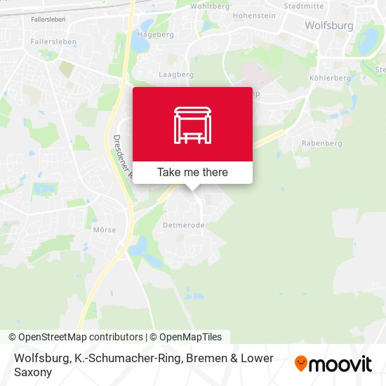 Wolfsburg, K.-Schumacher-Ring map