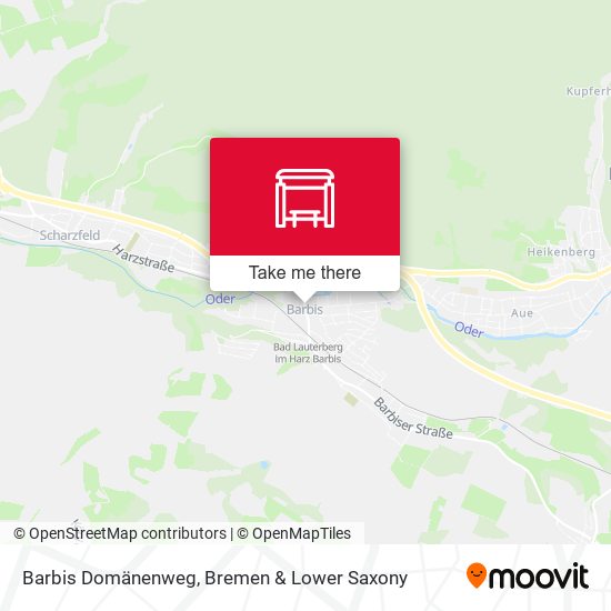 Barbis Domänenweg map