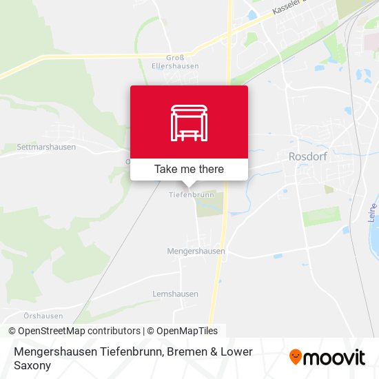 Mengershausen Tiefenbrunn map