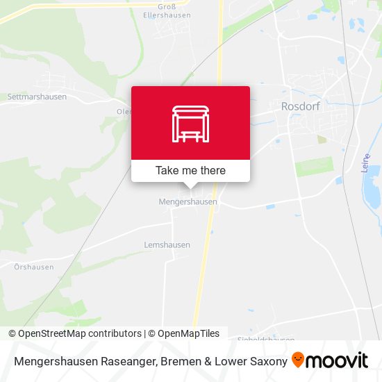 Mengershausen Raseanger map