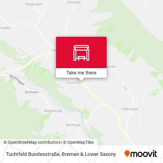 Tuchtfeld Bundesstraße map