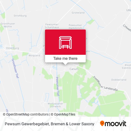 Pewsum Gewerbegebiet map