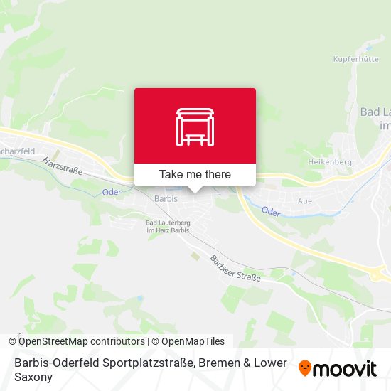 Barbis-Oderfeld Sportplatzstraße map