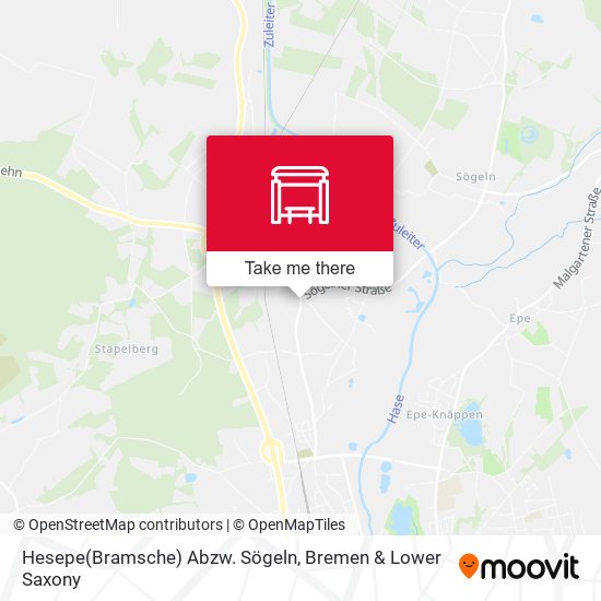 Hesepe(Bramsche) Abzw. Sögeln map