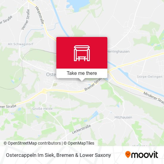 Ostercappeln Im Siek map