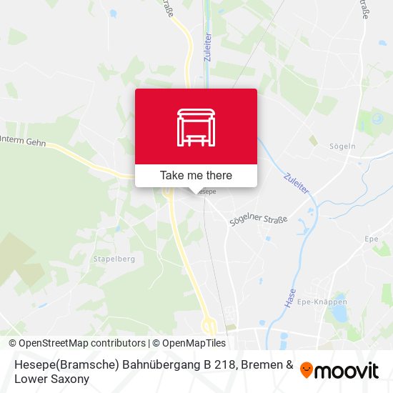 Hesepe(Bramsche) Bahnübergang B 218 map