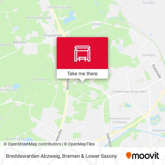 Breddewarden Abzweig map