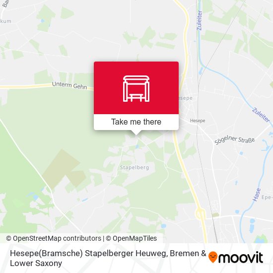 Hesepe(Bramsche) Stapelberger Heuweg map