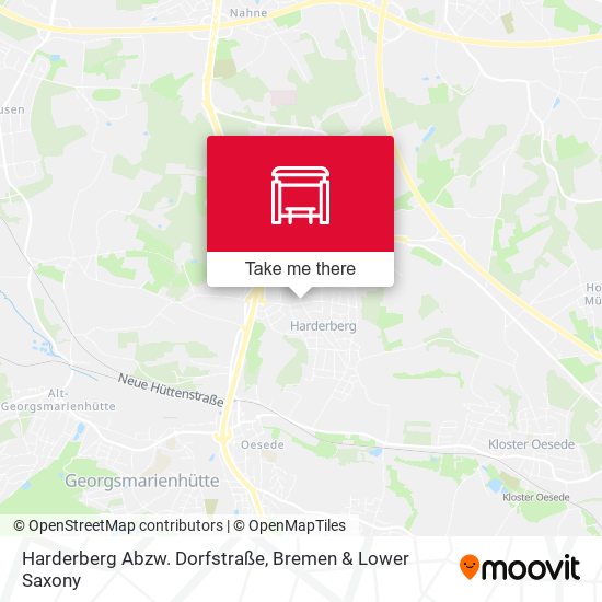Harderberg Abzw. Dorfstraße map