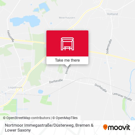 Nortmoor Immegastraße / Düsterweg map