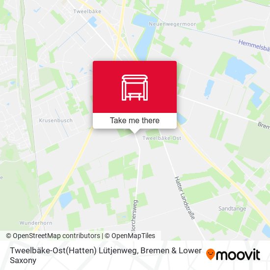 Tweelbäke-Ost(Hatten) Lütjenweg map