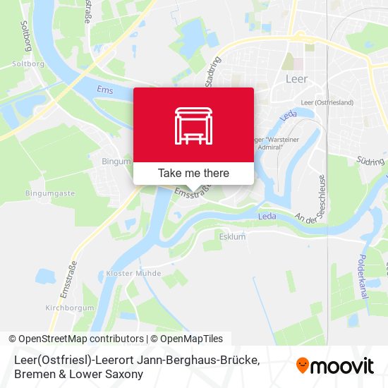 Leer(Ostfriesl)-Leerort Jann-Berghaus-Brücke map