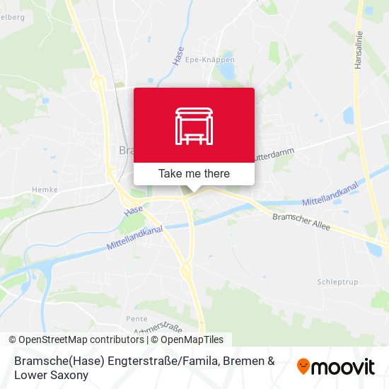 Bramsche(Hase) Engterstraße / Famila map