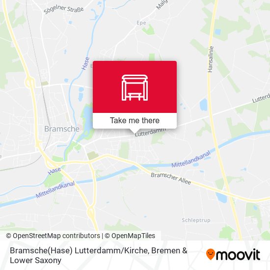 Bramsche(Hase) Lutterdamm / Kirche map