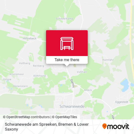 Schwanewede am Spreeken map