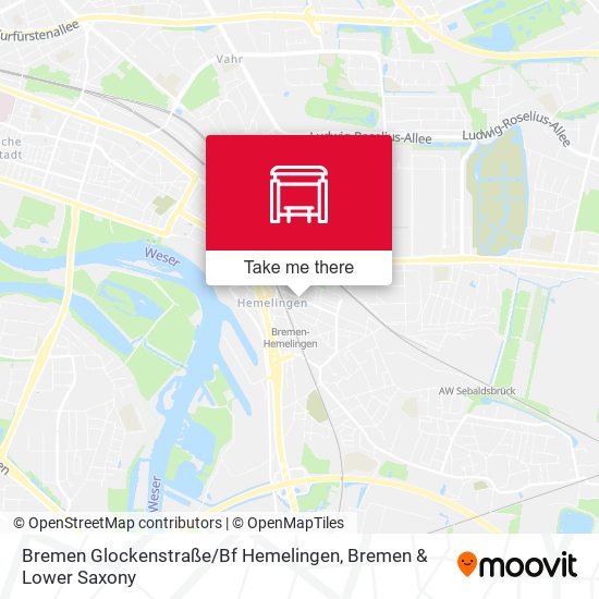 Bremen Glockenstraße / Bf Hemelingen map
