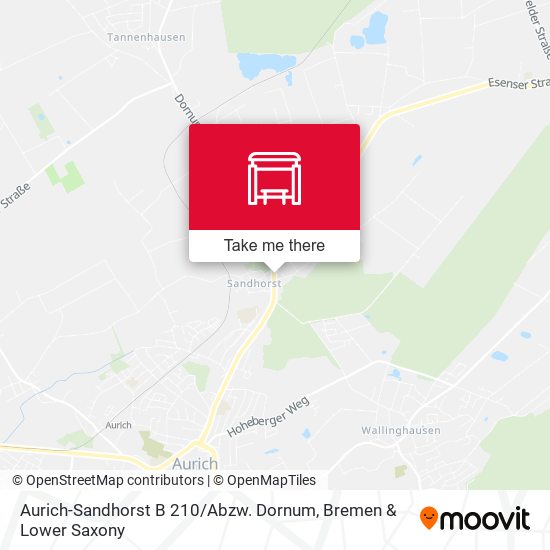 Aurich-Sandhorst B 210 / Abzw. Dornum map