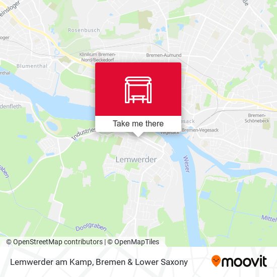 Lemwerder am Kamp map
