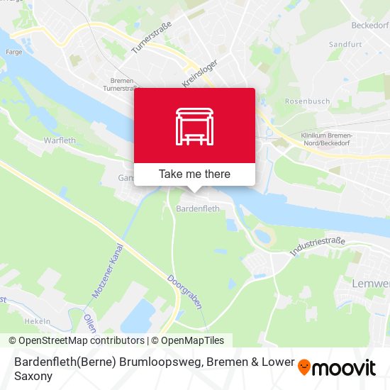 Bardenfleth(Berne) Brumloopsweg map