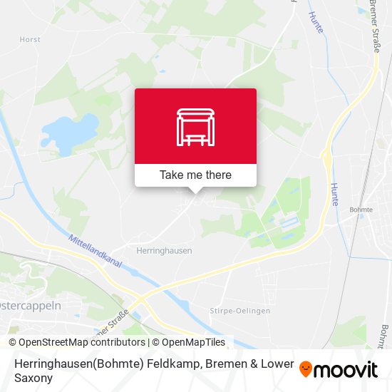 Herringhausen(Bohmte) Feldkamp map