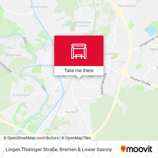 Lingen Thüringer Straße map