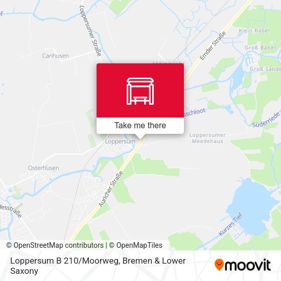 Loppersum B 210/Moorweg map