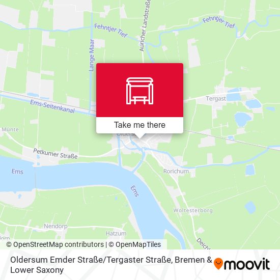 Oldersum Emder Straße / Tergaster Straße map