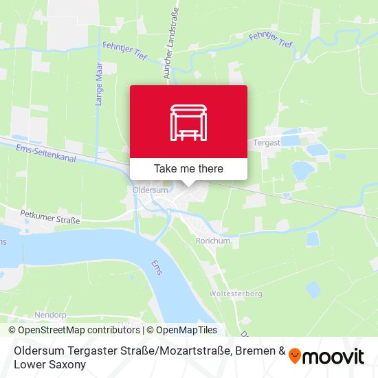 Oldersum Tergaster Straße / Mozartstraße map