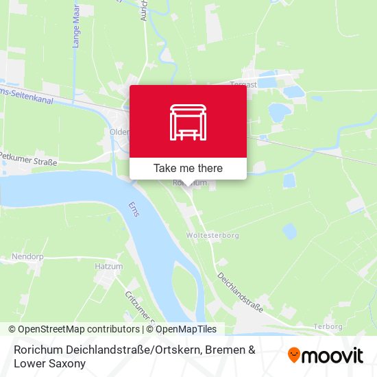 Rorichum Deichlandstraße / Ortskern map
