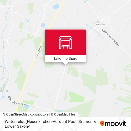 Wittenfelde(Neuenkirchen-Vörden) Post map