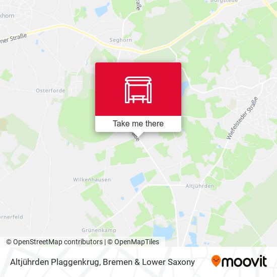 Altjührden Plaggenkrug map