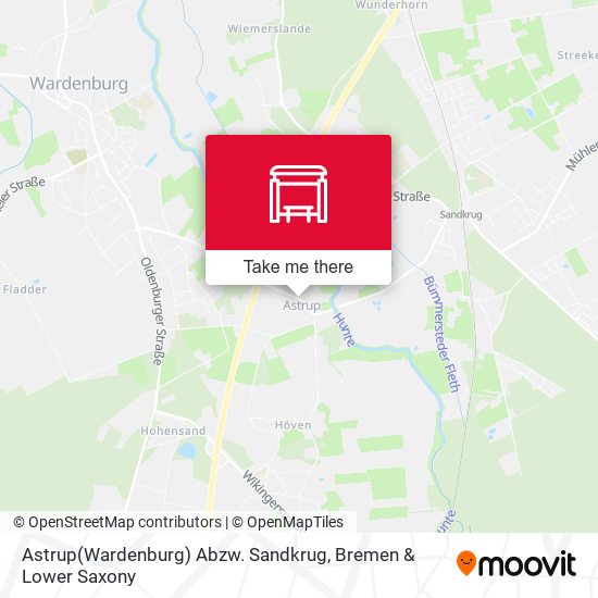 Astrup(Wardenburg) Abzw. Sandkrug map