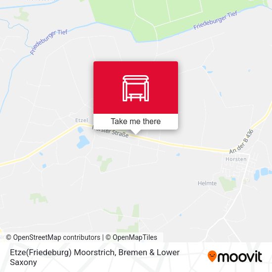 Etze(Friedeburg) Moorstrich map